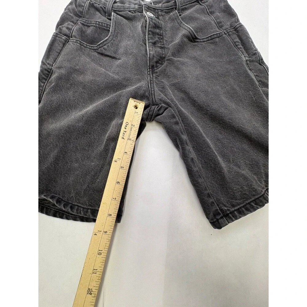 Vintage 90s GUESS by Georges Marciano Denim Shorts Womens 29 Black Gray USA